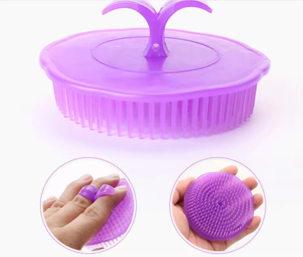 Pet Grooming Scrubber – Soft Rubber Bathing Brush - Image 2