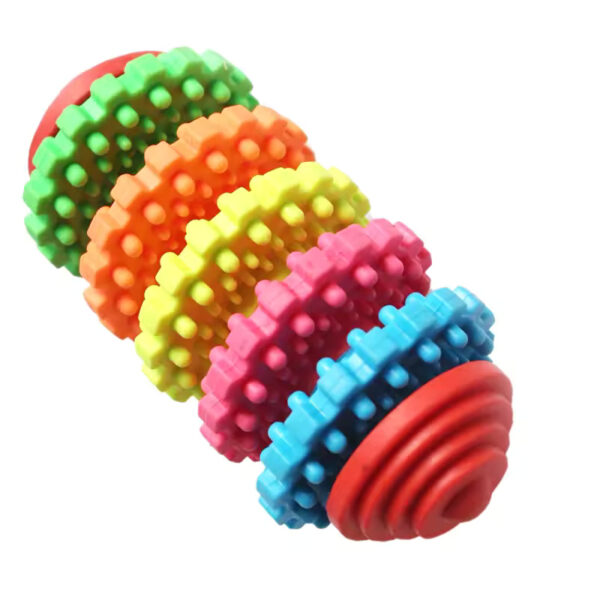 Colorful Rubber Dog Chew Toy – Dental Teething Gear - Image 2