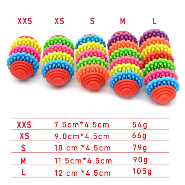 Colorful Rubber Dog Chew Toy – Dental Teething Gear - Image 4