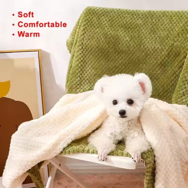 Fluffy and Soft Dog Blanket, Warm Pet Bed in Winter - Image 3